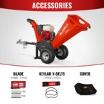 HONDA GX200 Gasoline Engine Powered 4 inch Wood Chipper, GS650
