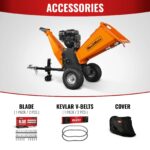 6 inch E-start ZONSEN 459cc 15hp Gasoline Engine Powered Drum Wood Chipper , P4206