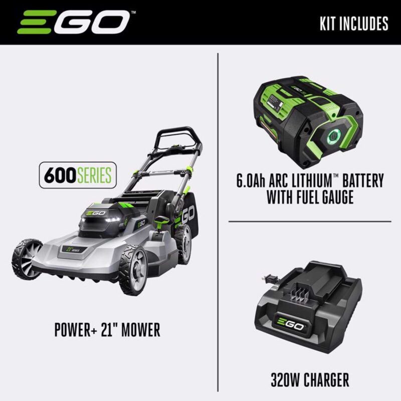 EGO Power+ 600 Series LM2114 21 in. 56 V Battery Lawn Mower Kit (Battery & Charger) W/ 6.0 AH BATTERY