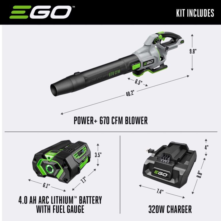 EGO Power+ LB6703 180 mph 670 CFM 56 V Battery Handheld Leaf Blower Kit (Battery & Charger) W/ 4.0 AH BATTERY
