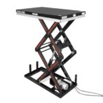 2200 lbs Capacity Stationary Electric Hydraulic Double Scissor Lift Table – 51.2" x 32.3" Platform, 70.1" Lift Height, UL Certified Motor, ELTD22