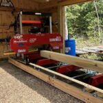 32" Portable Sawmill, KOHLER CH440 429cc E-Start Gasoline Engine, 29" Board Width, 13' Track Length , SM-32