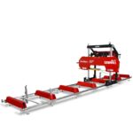 32" Portable Sawmill (5 x Blades Included), 459cc 15HP E-Start Gasoline Engine, 29" Board Width, 20' Track Length (13' Track Length + 6.6' Track Extension Included) , SM-32