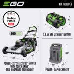 EGO Power+ 800 Series LM2135SP 21 in. 56 V Battery Self-Propelled Lawn Mower Kit (Battery & Charger) W/ 7.5 AH BATTERY