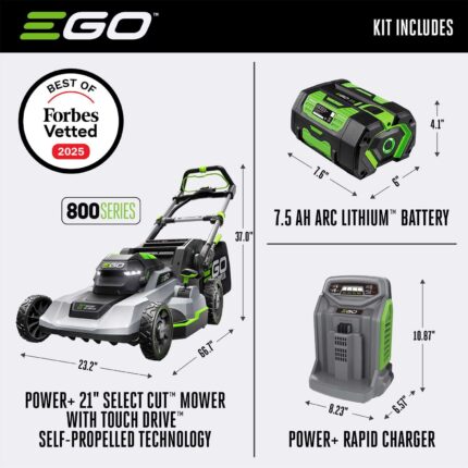 EGO Power+ 800 Series LM2135SP 21 in. 56 V Battery Self-Propelled Lawn Mower Kit (Battery & Charger) W/ 7.5 AH BATTERY