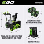 EGO Power+ Peak Power SNT2405 24 in. Two stage 56 V Battery Snow Blower Kit (Battery & Charger) W/ TWO 7.5 AH BATTERIES