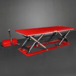 Stationary Electric Hydraulic Parallel Double Scissor Lift Table 6600lb Capacity, 112.9” x 39.4”Platform, 34.3”Lift Height,UL Certified Motor, ELT66P