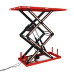 2200 lbs Capacity Stationary Powered Hydraulic Double Scissor Lift Table,86.6" x 51.2" Platform,94.5" Lift Height, UL Certified Moto, ELTD22L