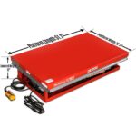2200 lbs Capacity Stationary Electric Hydraulic Double Scissor Lift Table – 51.2" x 32.3" Platform, 70.1" Lift Height, UL Certified Motor, ELTD22