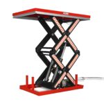 4400 lb Capacity Stationary Electric Hydraulic Double Scissor Lift Table – 63" x 39.4" Platform, 70.1" Lift Height, UL Certified Motor, ELTD44L