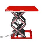 4400 lb Capacity Stationary Electric Hydraulic Double Scissor Lift Table – 63" x 39.4" Platform, 70.1" Lift Height, UL Certified Motor, ELTD44L