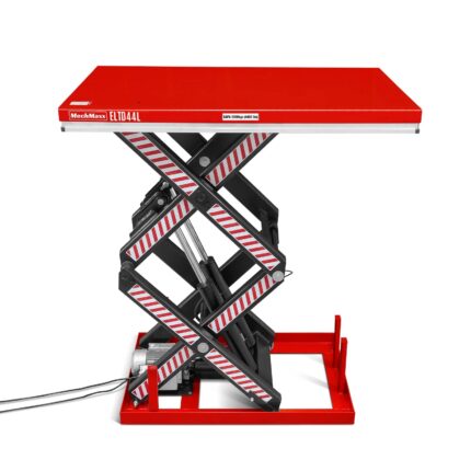 4400 lb Capacity Stationary Electric Hydraulic Double Scissor Lift Table – 63" x 39.4" Platform, 70.1" Lift Height, UL Certified Motor, ELTD44L