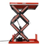 4400lbs Capacity Stationary Electric Hydraulic Double Scissor Lift Table, 51.2” x 33.5” Platform, 70.1” Lift Height, UL Certified Motor, ELTD44