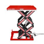 4400lbs Capacity Stationary Electric Hydraulic Double Scissor Lift Table, 51.2” x 33.5” Platform, 70.1” Lift Height, UL Certified Motor, ELTD44