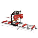 32" Portable Sawmill, KOHLER CH440 429cc E-Start Gasoline Engine, 29" Board Width, 13' Track Length , SM-32