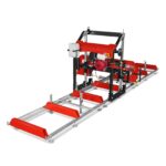 32" Portable Sawmill (5 x Blades Included), HONDA GX390 389cc E-Start Gasoline Engine, 29" Board Width, 20' Track Length (13' Track Length + 6.6' Track Extension Included) , SM-32