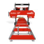 32" Portable Sawmill (5 x Blades Included), HONDA GX390 389cc E-Start Gasoline Engine, 29" Board Width, 20' Track Length (13' Track Length + 6.6' Track Extension Included) , SM-32