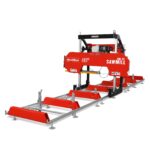 32" Portable Sawmill (5 x Blades Included), HONDA GX390 389cc E-Start Gasoline Engine, 29" Board Width, 20' Track Length (13' Track Length + 6.6' Track Extension Included) , SM-32