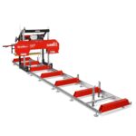 32" Portable Sawmill (5 x Blades Included), HONDA GX390 389cc E-Start Gasoline Engine, 29" Board Width, 20' Track Length (13' Track Length + 6.6' Track Extension Included) , SM-32