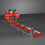 32" Portable Sawmill (5 x Blades Included), HONDA GX390 389cc E-Start Gasoline Engine, 29" Board Width, 20' Track Length (13' Track Length + 6.6' Track Extension Included) , SM-32