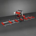 32" Portable Sawmill (5 x Blades Included), HONDA GX390 389cc E-Start Gasoline Engine, 29" Board Width, 20' Track Length (13' Track Length + 6.6' Track Extension Included) , SM-32