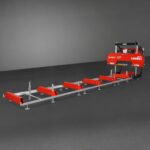 32" Portable Sawmill (5 x Blades Included), HONDA GX390 389cc E-Start Gasoline Engine, 29" Board Width, 20' Track Length (13' Track Length + 6.6' Track Extension Included) , SM-32