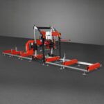32" Portable Sawmill (5 x Blades Included), HONDA GX390 389cc E-Start Gasoline Engine, 29" Board Width, 20' Track Length (13' Track Length + 6.6' Track Extension Included) , SM-32