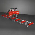 32" Portable Sawmill (5 x Blades Included), HONDA GX390 389cc E-Start Gasoline Engine, 29" Board Width, 20' Track Length (13' Track Length + 6.6' Track Extension Included) , SM-32