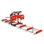 32" Portable Sawmill (5 x Blades Included), HONDA GX390 389cc E-Start Gasoline Engine, 29" Board Width, 20' Track Length (13' Track Length + 6.6' Track Extension Included) , SM-32