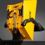 1800lb 420cc  E-start Gas Engine Stand-ON Hydraulic Track Dumper with Self-Loading , T80