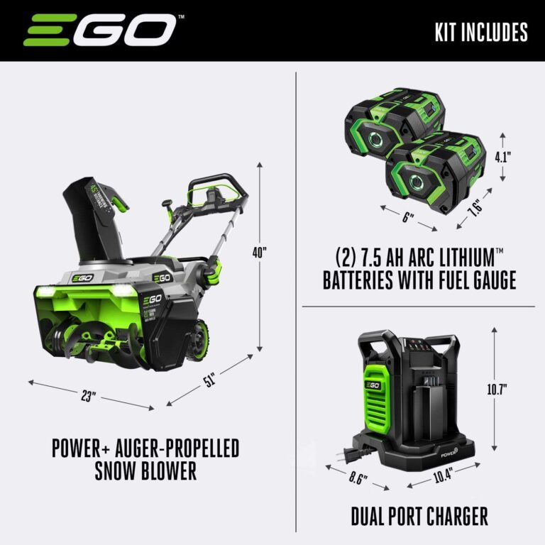 EGO Power + Peak Power SNT2125AP 21 in. Single stage 56 V Battery Auger-Propelled Snow Blower Kit (B W/ HEATED HANDLES & TWO 7.5 AH BATTERIE
