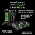 EGO Power+ Peak Power SNT2112 21 in. Single stage 56 V Battery Snow Blower Kit (Battery & Charger) W/ STEEL AUGER & TWO 5.0 AH BATTERIES