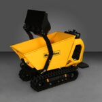 1800lb 420cc  E-start Gas Engine Stand-ON Hydraulic Track Dumper with Self-Loading , T80
