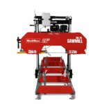 26" Portable Sawmill, 459cc 15HP E-Start Gasoline Engine, 22" Board  Width, 13' Track Length , SM-26
