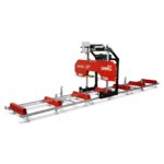 26" Portable Sawmill (5x Blades Included), 459cc 15HP E-Start Gasoline Engine, 22" Board Width, 20' Track Length (13' Track Length + 6.6' Track Extension Included) , SM-26