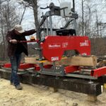 26" Portable Sawmill, 459cc 15HP E-Start Gasoline Engine, 22" Board  Width, 13' Track Length , SM-26