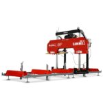 32" Portable Sawmill, KOHLER CH440 429cc E-Start Gasoline Engine, 29" Board Width, 13' Track Length , SM-32