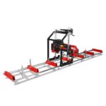26" Portable Sawmill (5x Blades Included), 459cc 15HP E-Start Gasoline Engine, 22" Board Width, 20' Track Length (13' Track Length + 6.6' Track Extension Included) , SM-26