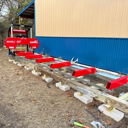 32" Portable Sawmill (5 x Blades Included),  KOHLER CH440 429cc E-Start Gasoline Engine, 29" Board Width, 20' Track Length (13' Track Length + 6.6' Track Extension Included) , SM-32