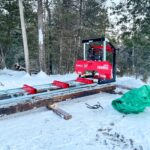32" Portable Sawmill (5 x Blades Included),  KOHLER CH440 429cc E-Start Gasoline Engine, 29" Board Width, 20' Track Length (13' Track Length + 6.6' Track Extension Included) , SM-32