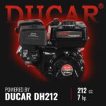 4 inch DUCAR 212cc 7hp Gas Engine Powered Wood Chipper with Towbar, GS650