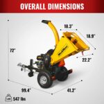 5 inch E-stat KOHLER 429cc 14hp Gasoline Engine Powered Disc Wood Chipper with Taillight , P4205