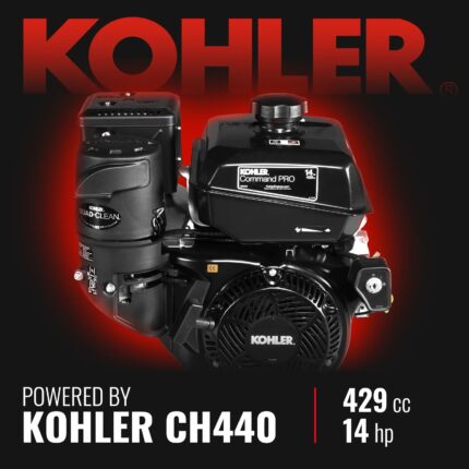 5 inch E-stat KOHLER 429cc 14hp Gasoline Engine Powered Disc Wood Chipper with Taillight , P4205