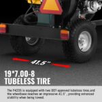 5 inch E-start DUCAR 420cc 15hp Gasoline Engine Powered Disc Wood Chipper with Taillight , P4205