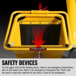 5 inch E-start DUCAR 420cc 15hp Gasoline Engine Powered Disc Wood Chipper with Taillight , P4205